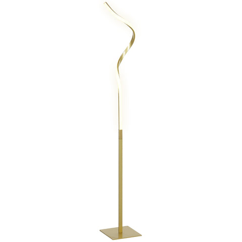 Rootz Spiral Standing Lamp - Floor Lamp - Mood Light - Efficient Lighting - 20.5 x 20.5 x 146cm - Gold