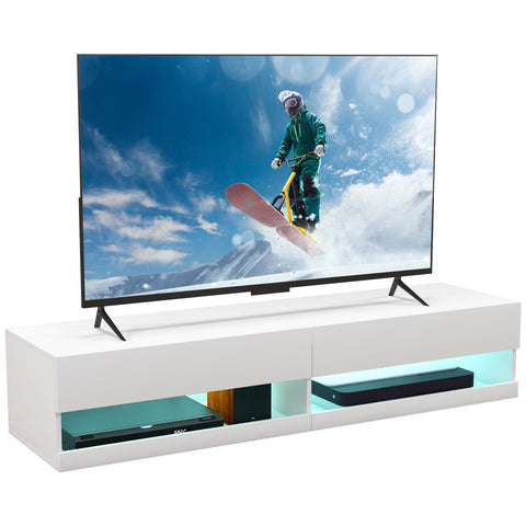 Rootz TV Wall Furniture - TV Cabinet - LED TV Stand - Modern Style - Fits TVs up to 65" - 150x40x30cm