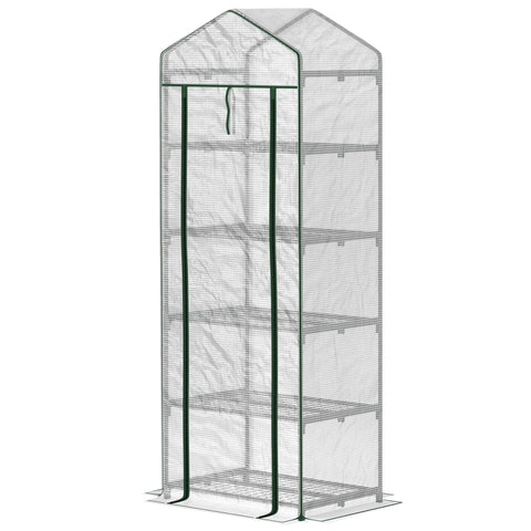 Rootz Mini-Greenhouse - Plant Shelter - Garden Greenhouse - Enhance Growth - 69x49x193cm - Sturdy Steel & Plastic