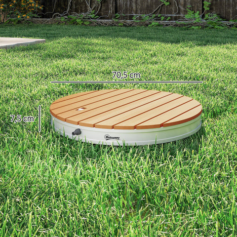 Rootz Portable Outdoor Shower Set - Garden Shower - Outdoor Water Fountain - UV & Frost Resistant - Ø70.5 x 7.5H cm