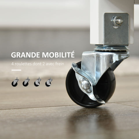 Rootz Kitchen Serving Trolley - Utility Cart - Mobile Cabinet - Spacious Storage - 76cm x 48cm x 88cm