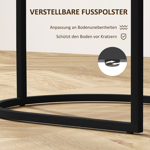 Rootz 2 Piece Coffee Table Set - Side Tables - Night Consoles - Metal Frame - Space-Saving - 45x38x58cm & 41x32x52cm