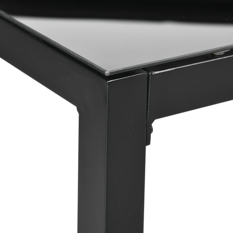 Rootz Garden Table - Outdoor Dining Table - Patio Table - Holds 8 People - Elegant & Durable - 180cm x 80cm x 72cm - Black