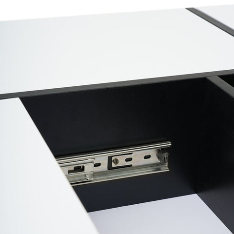 Rootz High-Gloss Coffee Table - Living Room Table - Center Table - Durable Design - 70cm x 70cm x 35cm