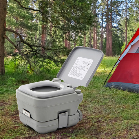 Rootz Outdoor Toilet - Portable Toilet - Camping Toilet - Easy Transport - 36cm x 42cm x 30cm - Waste & Flushing Tank