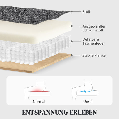 Rootz 3-Seater Sofa - Adjustable Backrests - Reclining Couch - High-Density Foam Comfort - Grey - 161cm x 157cm x 78cm