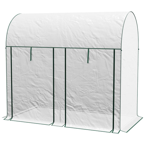 Rootz Garden Greenhouse - Plant Shelter - UV Resistant Outdoor Tent - Promotes Growth - 2m² - 200L x 100W x 178H cm - 2 Zip Doors