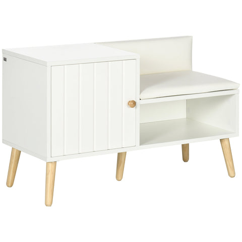 Rootz Shoe Bench with Closet - Shoe Cabinet - Storage Bench - High-Class Foam Comfort - 80cm x 33cm x 49cm