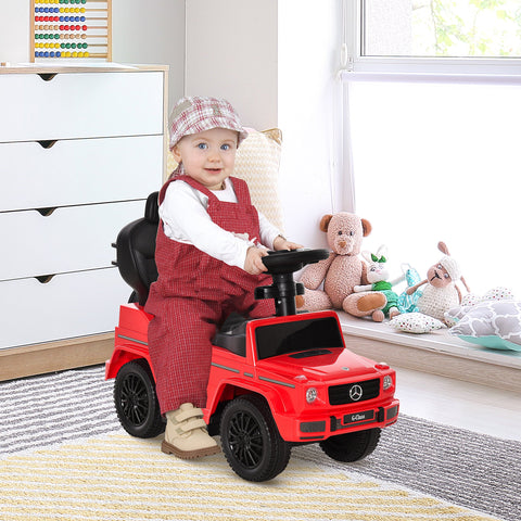 Rootz Children's Vehicle Car - Kids Ride-On Car - Toddler Push Toy - Develops Motor Skills - 85.5cm x 40.5cm x 95cm - Red and Black