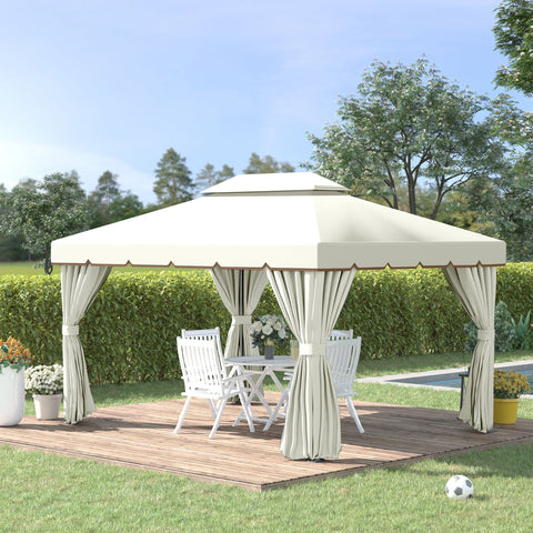 Rootz Garden Pavilion - Gazebo - Outdoor Shelter - Insect Protection - 3.9m x 2.9m x 2.8m