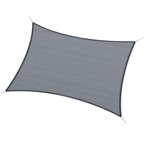 Rootz Rectangular Shade Sail - Sun Shade - Outdoor Canopy - UV Protection - 6m x 4m