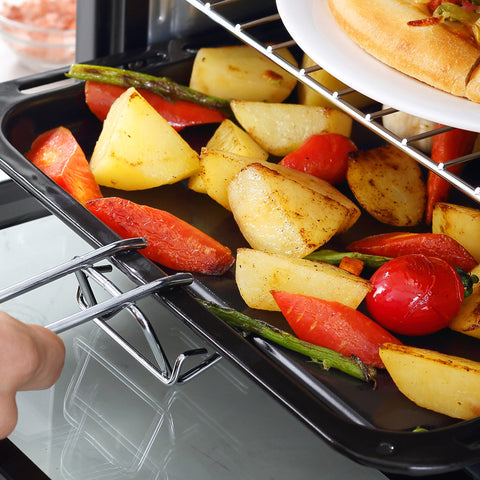 Rootz Mini Oven - Toaster Oven - Compact Cooker - 60-Min Timer - 44cm x 32cm x 28.1cm - Perfect for Small Kitchens and Studio Apartments