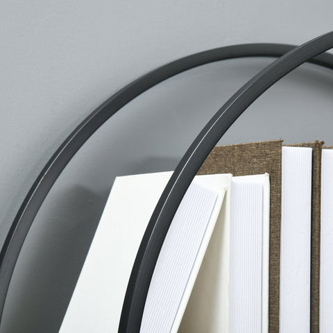 Rootz 5 Tier Industrial Bookcase - Storage Shelf - Metal & Wood Unit - Modern Elegance - 80cm x 28cm x 179cm