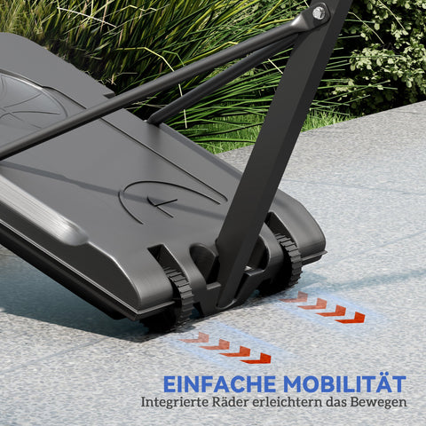 Rootz Basketball Basket - Adjustable Height - Portable Hoop - Steel & Plastic - 146-236 cm - Black