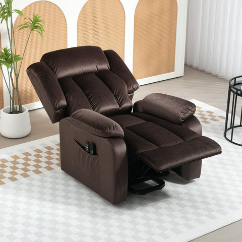 Rootz Stand-Up Recliner Chair - Massage Chair - Lumbar Heating - Velvet Comfort - 88W x 95D x 106H cm