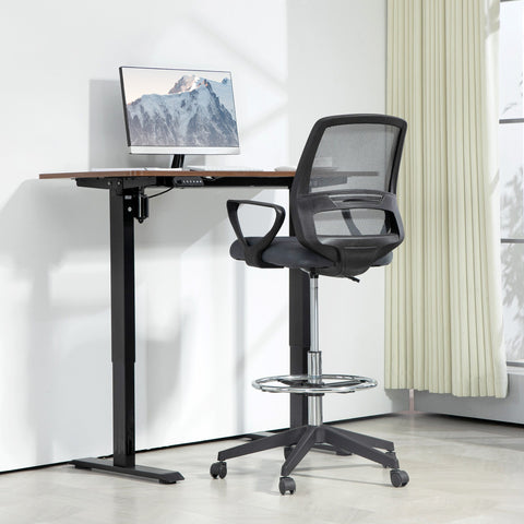 Rootz Ergonomic Office Chair - Desk Chair - Task Chair - Adjustable for Comfort - 66cm x 100-120cm, Grey