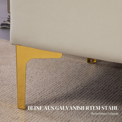 Rootz Upholstered Storage Bench - Bed Bench - Window Bench - Velvet-like Finish - 120cm x 44cm x 44.5cm