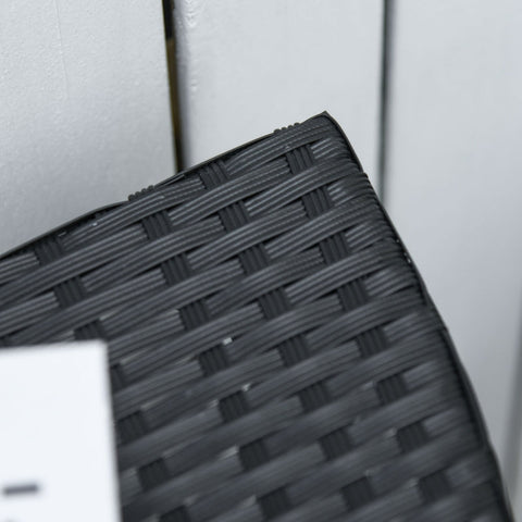 Rootz Balkontafel - Tuinbijzettafel - Buitenterrastafel - Weerbestendig polyrotan - Stevige metalen poten - Compact ontwerp - 100 cm x 50 cm x 74 cm