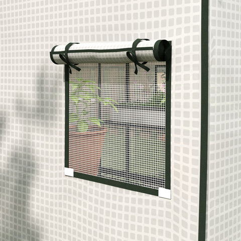 Rootz Greenhouse Film Replacement - Waterproof Tarpaulin - UV-Resistant Cover - Easy Access - 140 x 143 x 190cm White