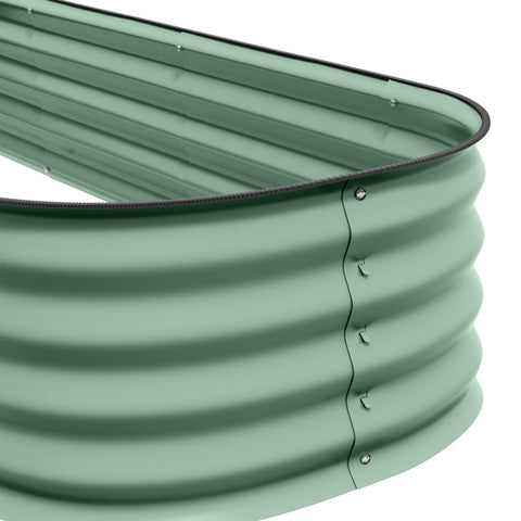 Rootz Upleded Garden Bed - Modular Steel Planter - Vegetable Box - Promotes Root Growth - 240 x 62 x 30cm