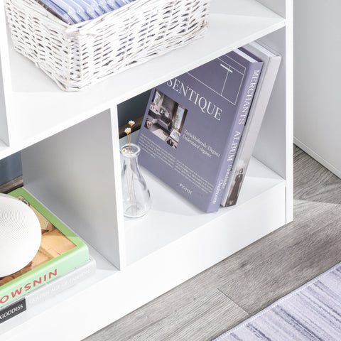 Rootz Bookcase Shelf Storage Rack - Book Shelf - Storage Unit - Ample Space - 100W x 23.8D x 140H cm