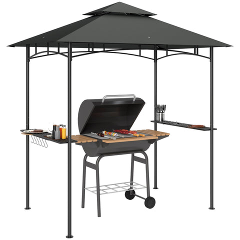 Rootz Grill Pavilion - Outdoor Canopy - BBQ Shelter - Flame-retardant & Water-repellent - 240cm x 150cm x 258cm