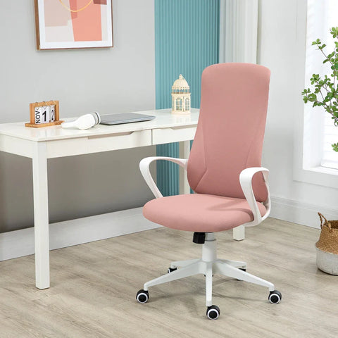 Rootz Office Chair - Computer Chair - Tilting Backrest - Rotatable - Height Adjustable - Pink - 62 x 56 x 110-119.5cm