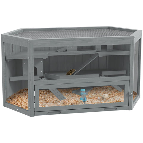Rootz 3 Level Hamster Cage - Small Animal Home - Multi-Tier Enclosure - Optimal Ventilation - 115cm x 60cm x 55cm