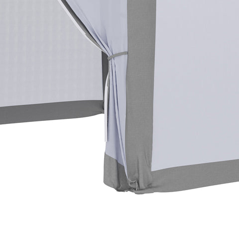 Rootz Reception Tent Arbor - Barnum - Hexagonal Tonnele - Mosquito Net - Metal/Polyester Gray - 1.96m x 1.99m x 2.52m