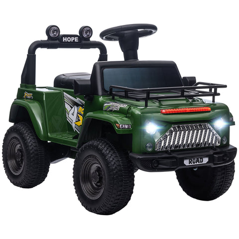 Rootz Electric 4x4 Children's Vehicle - Kids Ride-On Car - Mini SUV - Storage - 82cm x 48cm x 56cm - Ages 3-5, 3 km/h Speed, LED Headlights