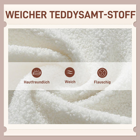 Rootz Upholstered Armchair - Lounge Chair - Relaxation Seat - Cozy Comfort - 88 x 75 x 106 cm - Diamond Quilting & Teddy Fabric Cover