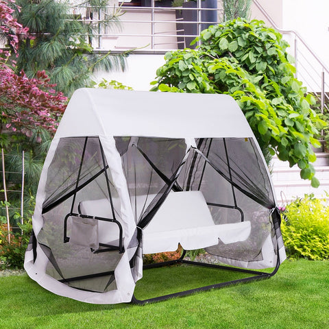 Rootz Convertible 3-Seater Garden Sofa - Outdoor Couch - Patio Lounger - High Comfort - 240cm x 140cm x 197cm