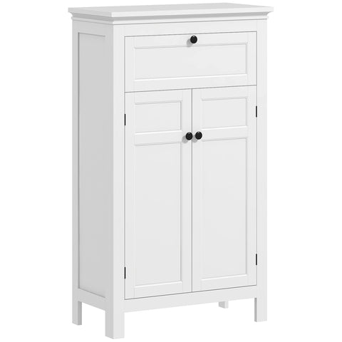 Rootz Bathroom Cabinet with Drawer - Free-standing Storage - Adjustable Shelves - Organize with Style - 60 W x 30 D x 102.5 H cm