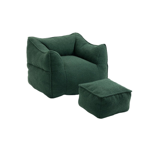 Rootz Bouclé Bean Bag Chair - Lounge Chair - Memory Foam Chair - Unmatched Comfort - 91x83x66cm
