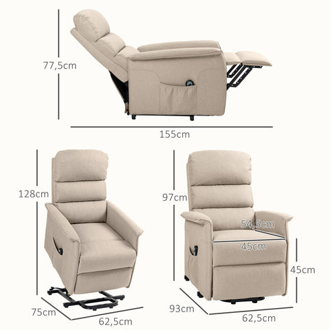 Rootz Up Armchair - Recliner Chair - Massage Chair - Heating Function - Ergonomic Design - 62.5cm x 93cm x 97cm