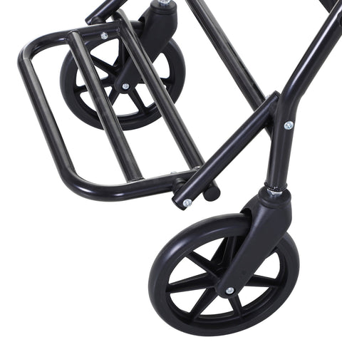 Rootz Rollator with Chair - Foldable Walker - Mobility Aid - Adjustable Height - 57.5cm x 87cm x 82-90cm