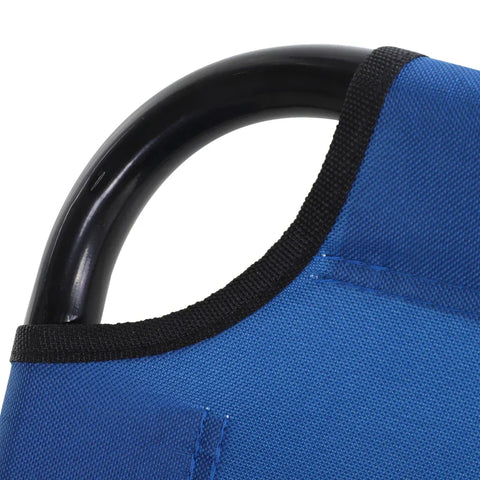 Rootz Sun Lounger - 5 Way Adjustable Backrest - Sunbeds - Quick Drying - Oxford Fabric - Metal Frame - Blue - 190 x 56 x 28 cm