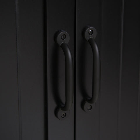 Rootz Kitchen Buffet - Contemporary Cabinet - Black Storage Unit - Modern Elegance - 60L x 30W x 123H cm