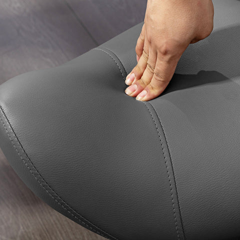 Rootz Grey Roll Stool - Saddle Seat - Height Adjustable Chair - Ergonomic Seating - 48 x 47 x 45-59 cm