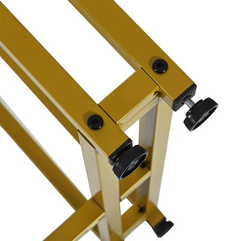 Rootz Dining Table - Light Luxury - Modern Table - Gold Metal Legs - Durable MDF - 120L x 70W x 74H cm