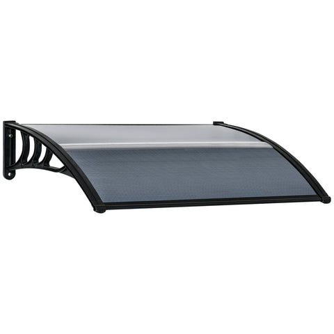 Rootz Canopy - Front-Door Roof - Roofing for Windows - Optimal Protection - 100l x 75b x 23h cm - Black