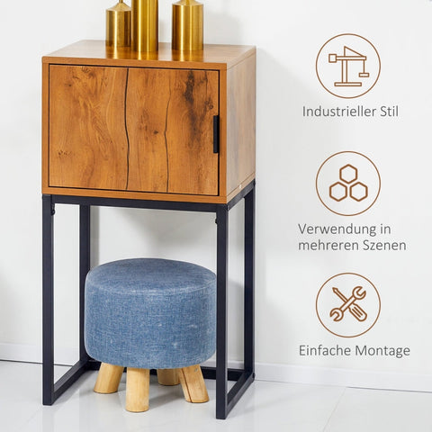 Rootz Console Table - Industrial Side Table - Sideboard with Cabinet - Ample Storage - Display Shelf - Durable & Easy to Clean - 40L x 30W x 76H cm