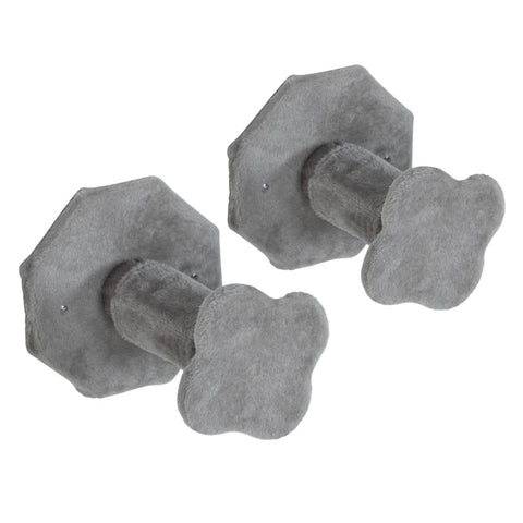 Rootz Cat Climbing Wall - Cat Paradise - Wall Mounted Cat Tree - Space Saving - Soft Plush - Chipboard Construction - Light Gray - 154cm x 30cm x 38cm