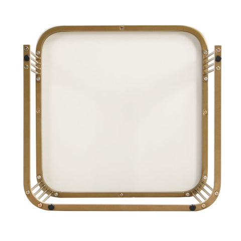 Rootz 2 Piece Coffee Table Set - Nesting Tables - High-Gloss Marble - Extra Storage - 60x60x45cm & 50x50x34cm