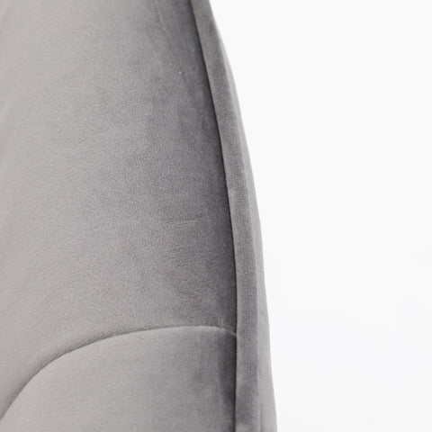 Rootz Gray Velvet Swivel Chair - Height Adjustable Chair - Rotatable Office Chair - Maximum Comfort - 44L x 55W x 91H cm