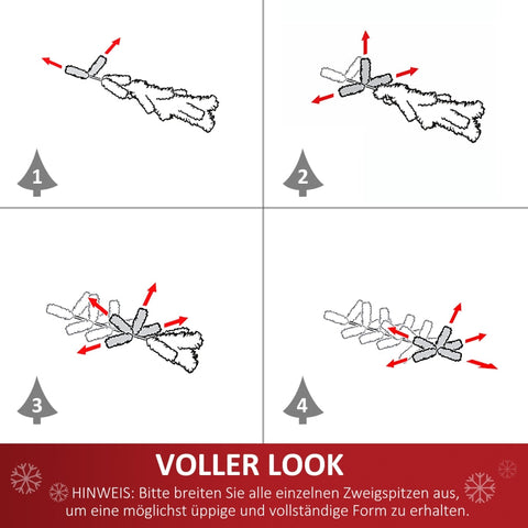 Rootz Artificial Christmas Tree - Realistic Holiday Tree - LED Lighted Xmas Tree - 130 Branches - Easy Setup - Durable Plastic and Fiberglass - 120cm x 60cm
