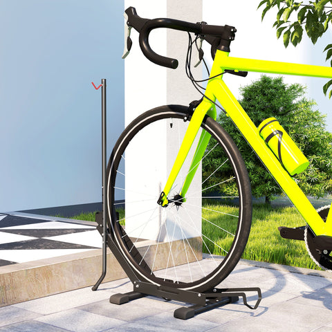 Rootz Bike Rack Steel Bicycle Holder - Cycle Stand - Bike Storage - Adjustable Width - 75 x 41 x 81 cm - Black