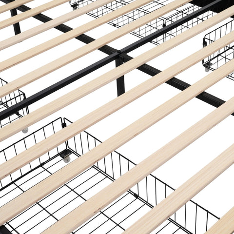 Rootz Padded Double Bed - Upholstered Bed - Linen Bed - USB Charging & LED Lighting - Beige - 144.5cm x 220cm x 103.5cm