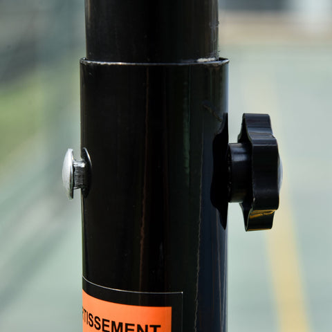 Rootz Basketball Basket - Basketball Stand - Height Adjustable Hoop - Stabilized with Water - 75.5cm x 71cm x 212-250cm