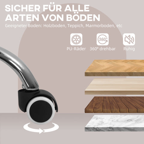 Rootz Height Adjustable Desk Chair - Office Chair - Rotating Swivel Chair - Velvet Comfort - 57cm x 58cm x 84-97cm